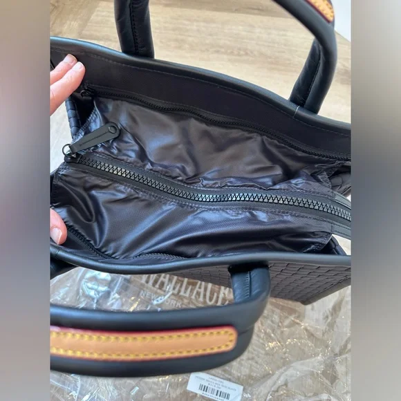 NWT MZ Wallace Black Medium Woven Box Tote. - Picture 8 of 16